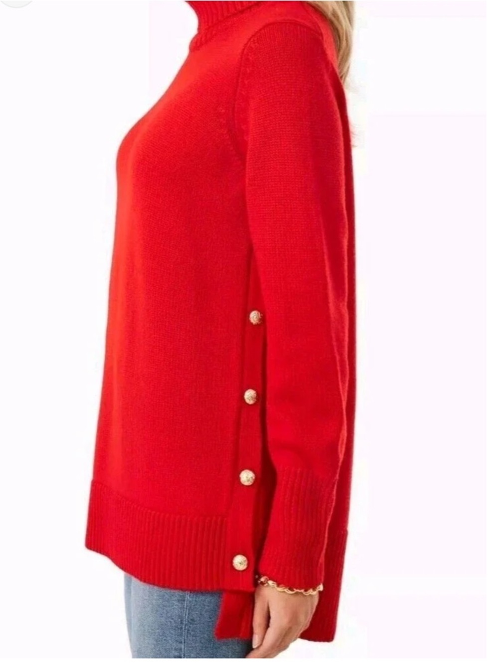 Tuckernuck Bexley Wool Crew Sweater in Poppy Red
